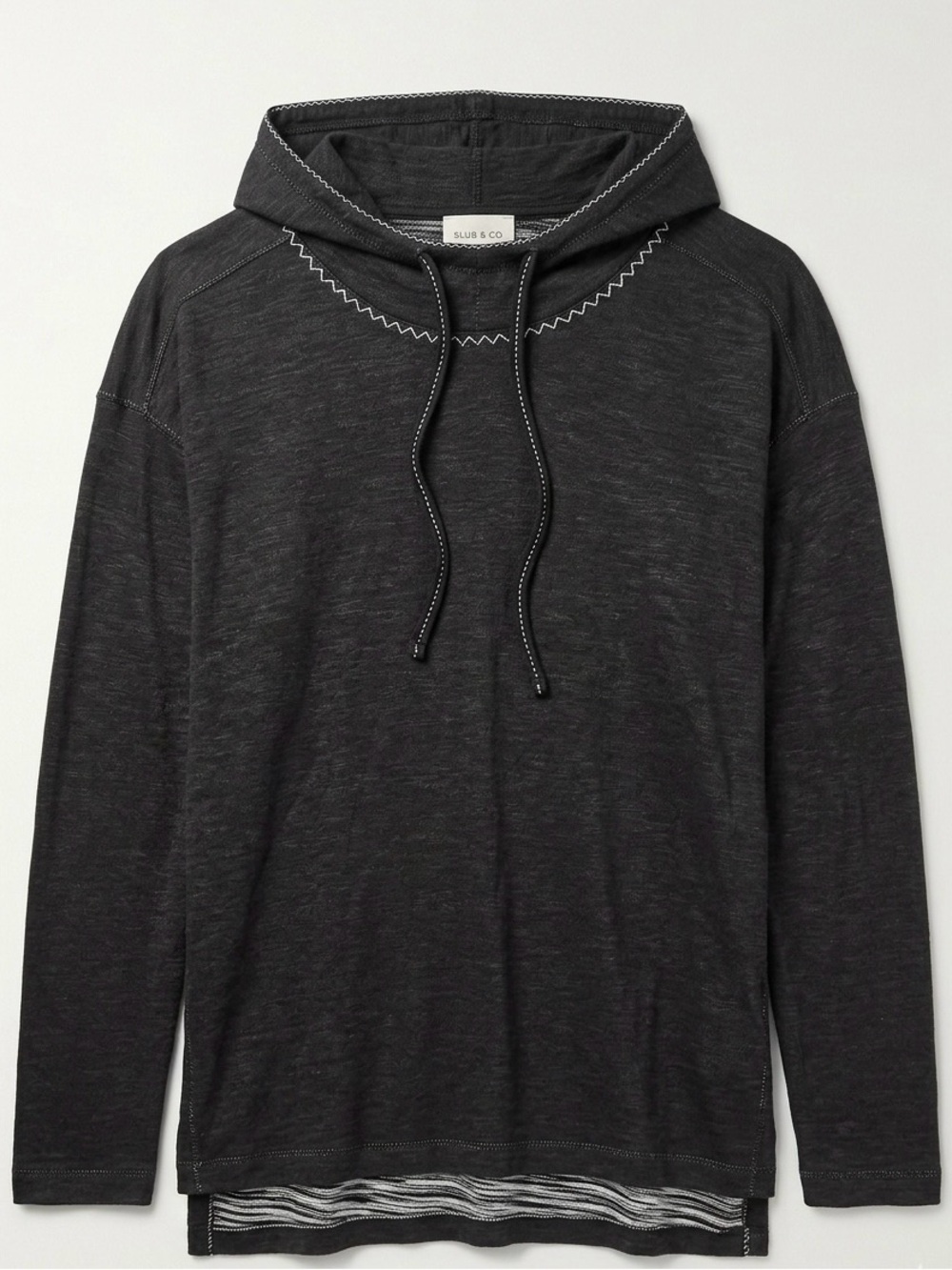Max Studio Women’s Charcoal Hooded Long Sleeve Pullover - relaxed fit - size XL
